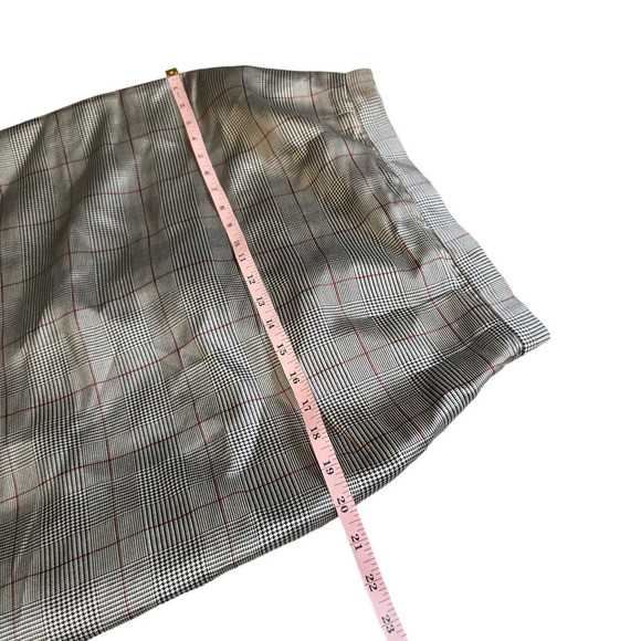 Teri Jon plaid silk suit set blazer skirt size 10 - Picture 10 of 12
